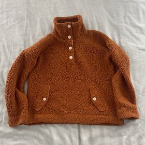 J crew Sherpa pullover; size small